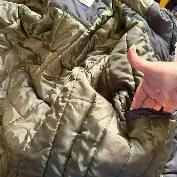 Shine Original Denim Tailoring Long Jacket. Black. Hooded. Warm. Size 2XL. - Picture 9 of 10